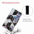 thumbnail image 3 of Dteck for Apple iPhone 13 Pro Max Case with Card Holder Magnetic 3D Painted Flip Wallet Case Protective Cover with Kickstand Wrist Strap Cover for iPhone 13 Pro Max, 2# Black Marble, 3 of 4