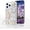 Clear, variant on Compatible with iPhone 15 Bling Case with Lanyard Strap Luxury 3D Diamond Crystal Rhinestone for Women Girls Glitter Sparkle Case Shiny Gemstone Perfume Bottle and Flower Cover, Purple