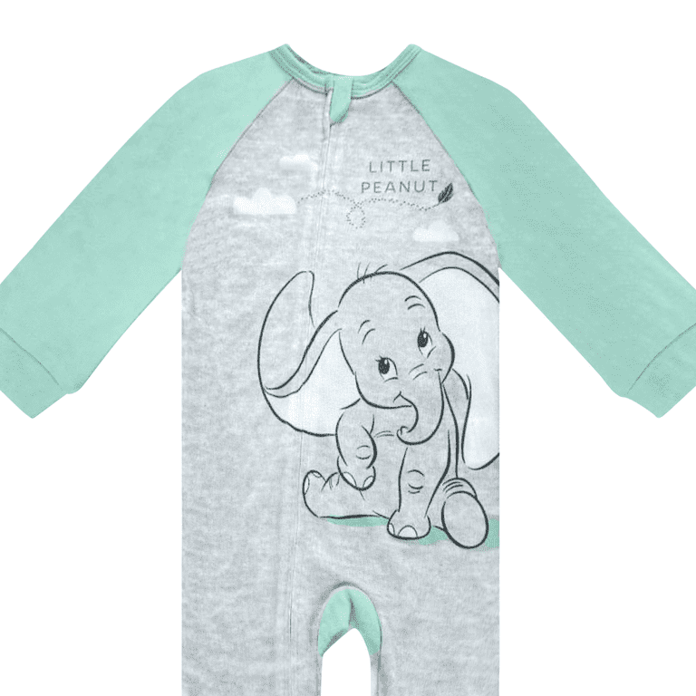Disney Baby Onesie Zip-Up Sleeper Dumbo Hacci Sleep N Play