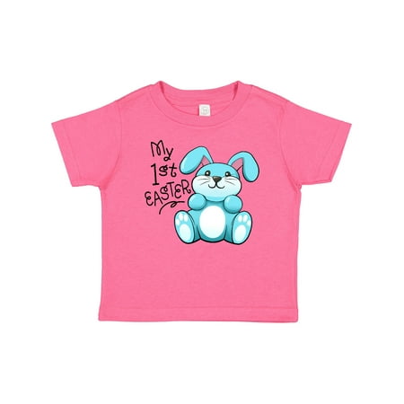 

Inktastic My 1st Easter Cuddly Blue Bunny Gift Baby Boy or Baby Girl T-Shirt