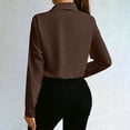 thumbnail image 6 of UQJfacai Women Button Down Bodysuit Long Sleeve Collared V Neck Shirt Office Work Body Suit Tops Business Casual Blouse S-2XL, 6 of 8