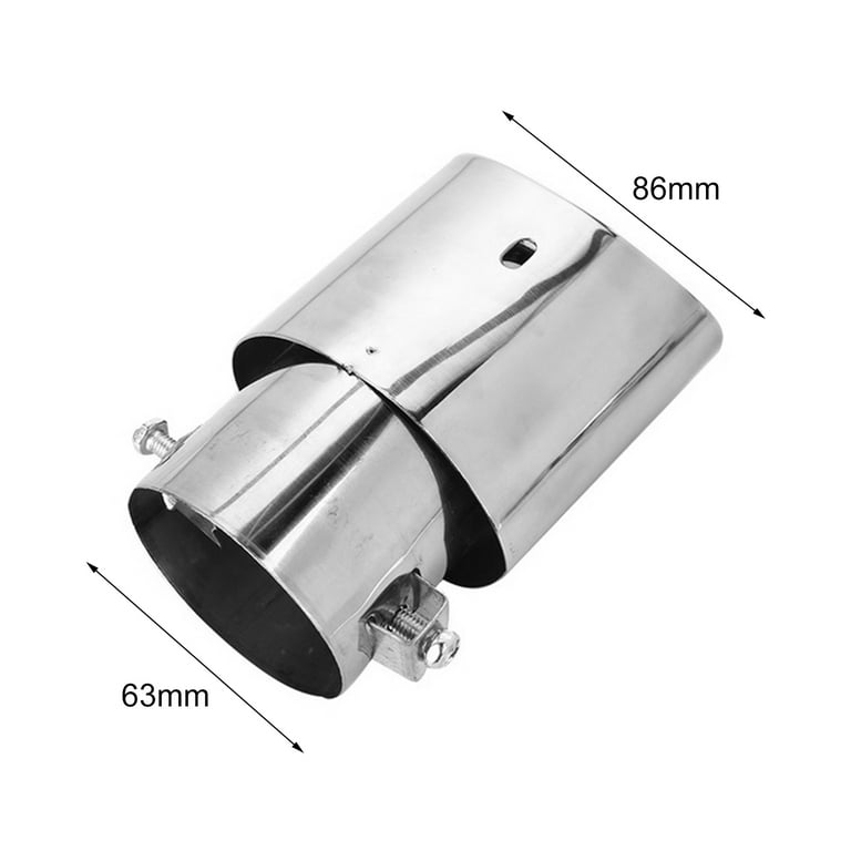 Walbest Universal Fits Car Stainless Steel Chrome Curved