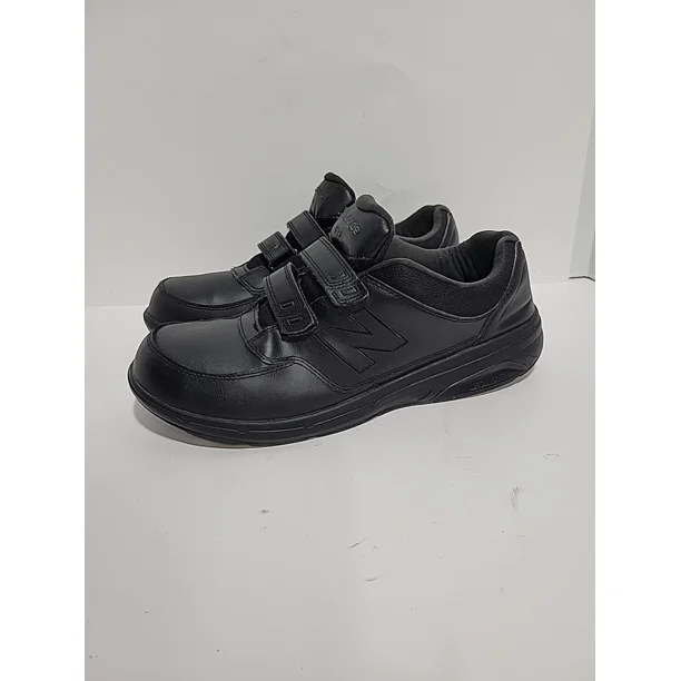 NEW BALANCE 813 BLACK LEATHER 2 STRAP CASUAL COMFORT WALKING MENS 11(2E) SHOES