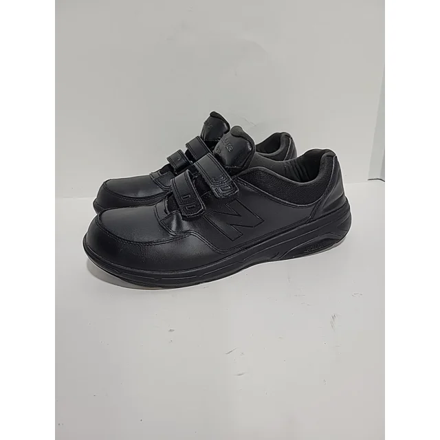 NEW BALANCE 813 BLACK LEATHER 2 STRAP CASUAL COMFORT WALKING MENS 11(2E) SHOES