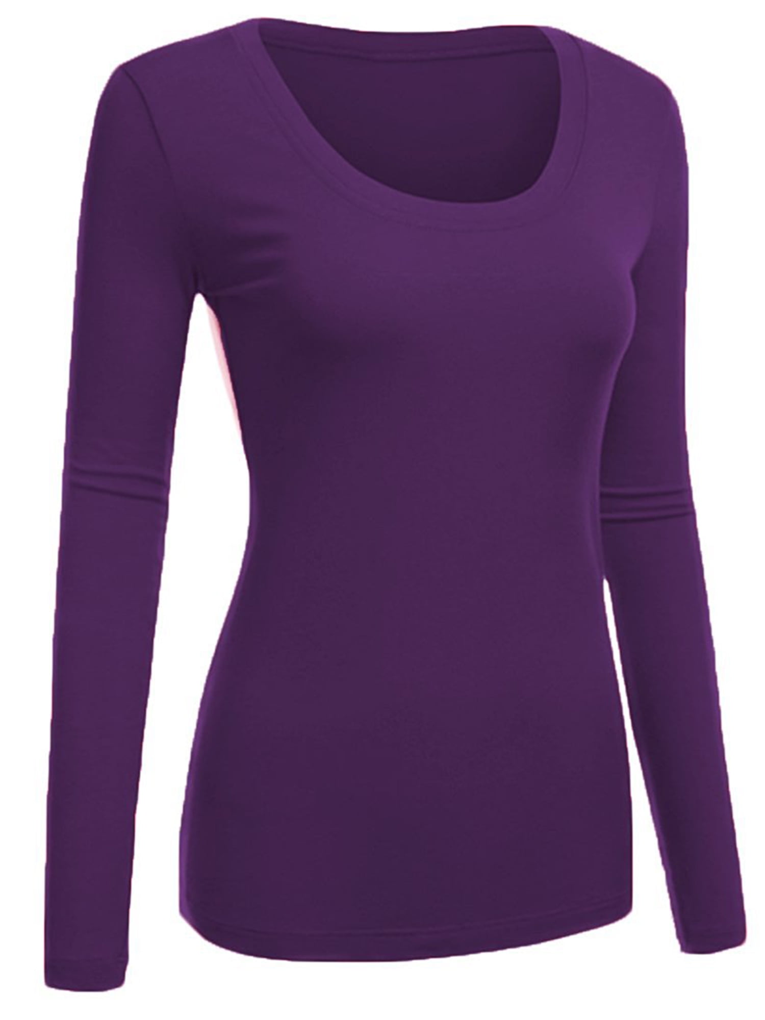 plain purple long sleeve shirt