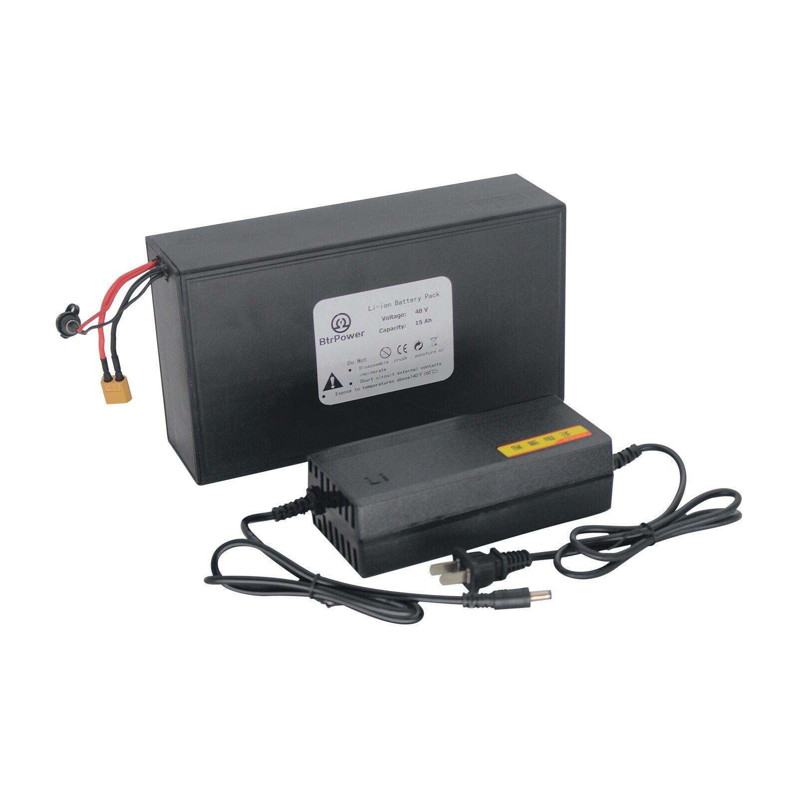 Btrpower 48V 15Ah Ebike Lithium Liion Battery Pack 20A BMS for