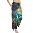 thumbnail image 2 of Balery Enchanted Forest Butterfly A print Women's Pajama Pants,Ultra Lightweight Pjs,Lounge Pant-X-Large, 2 of 9