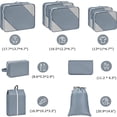 thumbnail image 7 of Packing Cubes 9 Set, Travel Organizer Bags for Luggage Lightweight Suitcase Organizer Bags Set, Luggage Organizer for Travel Essentials.(light Gray), 7 of 7