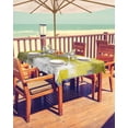 thumbnail image 2 of Outdoor Tablecloth with Umbrella Hole for Patio/Picnic/Party/Camping, Yellow Grey Waterproof Table Cloth Rectangle Table Cover Washable, Modern Oil Painted Abstract Art Aesthetics 60"x 84", 2 of 7