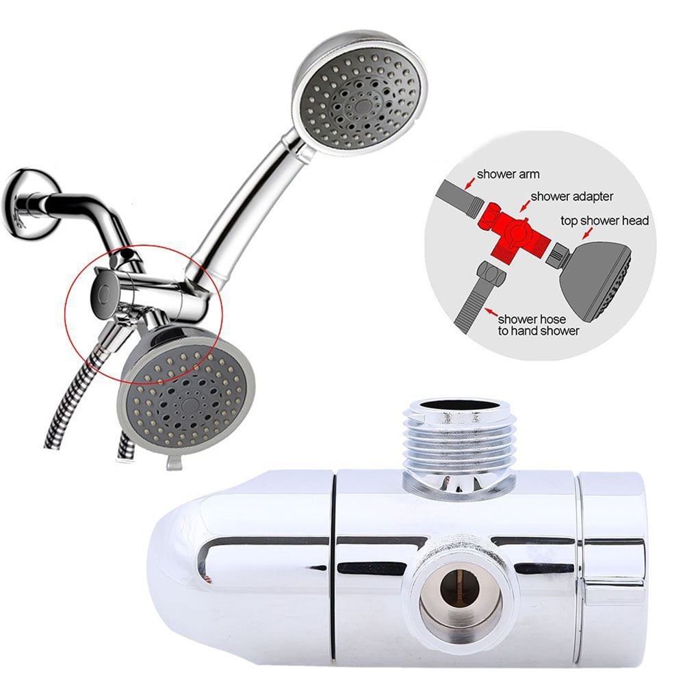 Details about   Shower Rack Swivel Bracket Splitter Shower Head Holder Shower Arm Hose Adapter 