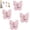 Pink -4 PCS, variant on Butterfly Rotating Self Adhesive Hooks, Butterfly Clasp Bathroom Corner Hook with 3-Hook 270° Swivel, Wall Mount Storage Hooks, No Drill Wall Mount Storage Hook for Home Kitchen (White -4 PCS)