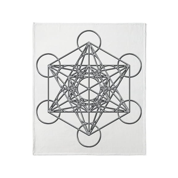 CafePress - Metatrons Cube Throw Blanket - Soft Fleece Throw Blanket, 50"x60" for All Ages