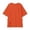 Orange, variant on Girls Short Sleeve T Shirts Orange Oversized Crew Neck Side Split Tops Loose Fit Casual Basic Summer Tees 11-12 Years