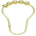 thumbnail image 3 of Carnation Home Fashions "Roller" Shower Curtain Hooks - Brass 3x3", 3 of 3