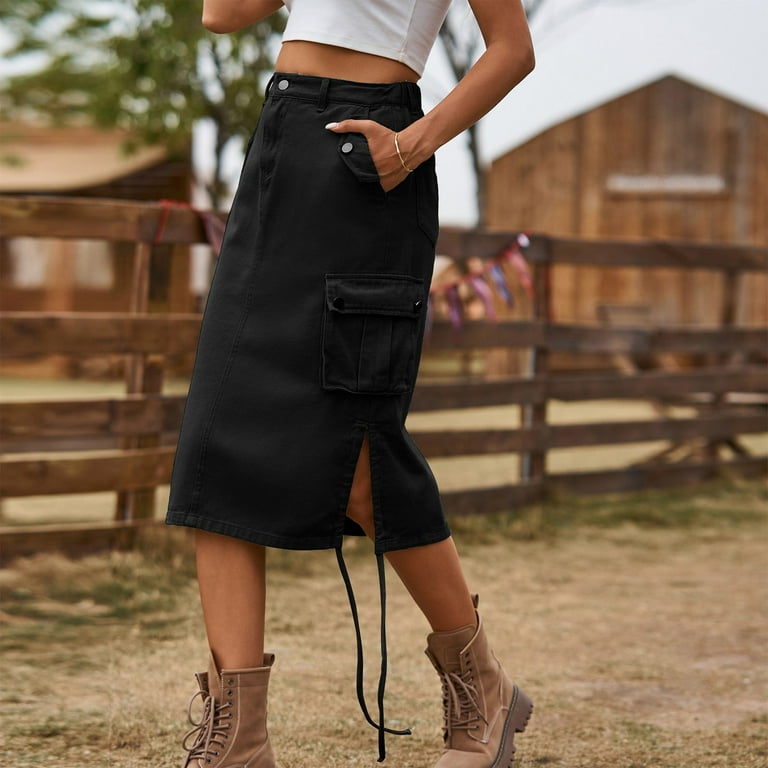 Denim lace up pencil skirt hotsell