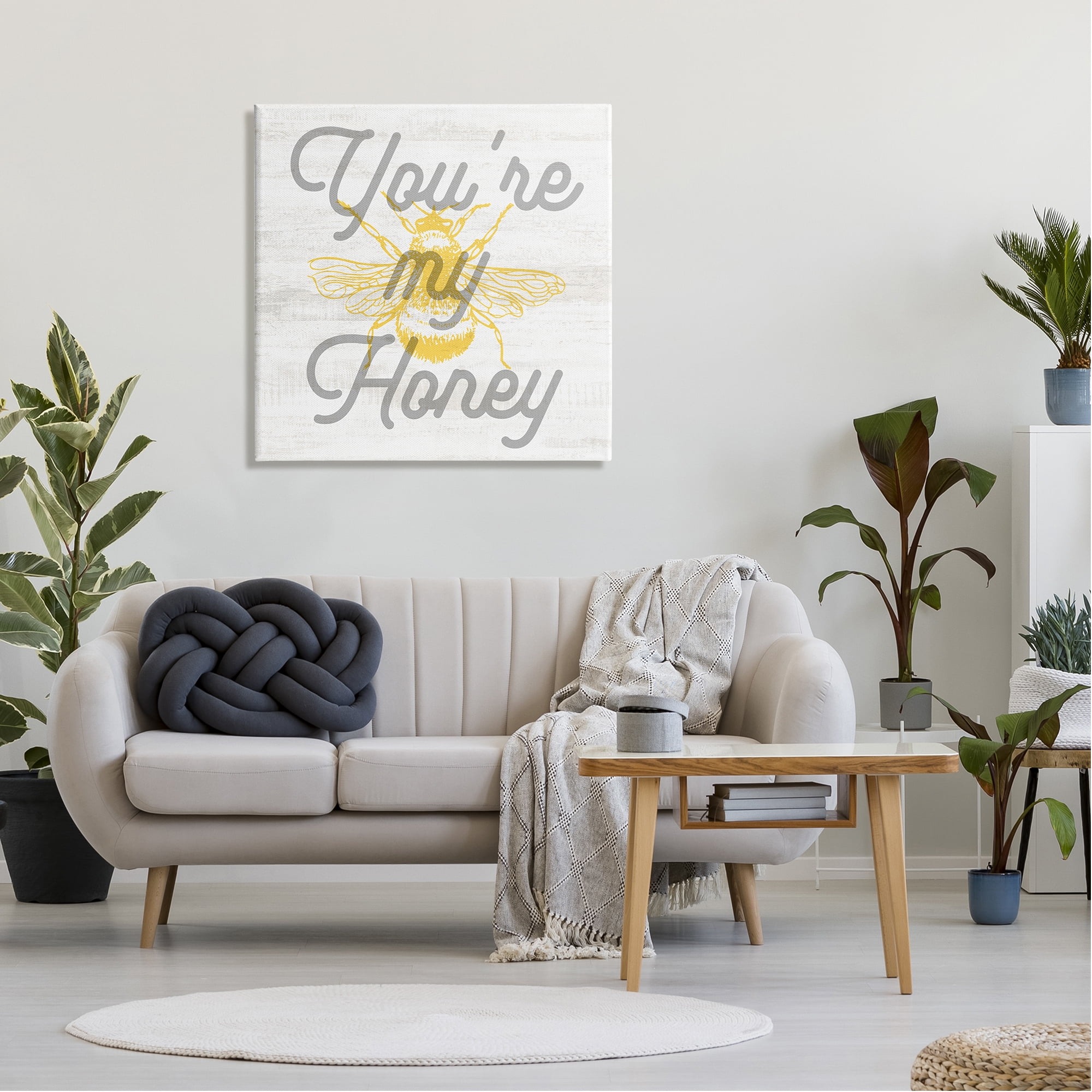 Stupell Industries My Honey Country Phrase Animals & Insects Painting Gallery Wrapped Canvas Print Wall Art, 30 x 30