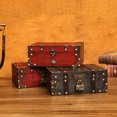 thumbnail image 2 of Joyero vintage con cerradura, caja de madera para guardar joyas, caja de tesoro con contraseña, caja de accesorios de escape, caja de colección, 2 of 2