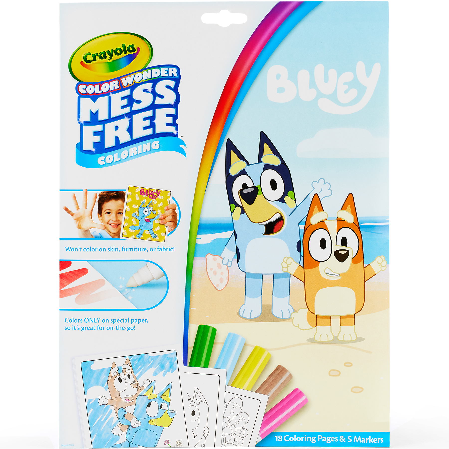 Crayola Color Wonder Coloring Pad & Markers, Bluey, 2 Sets