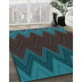 thumbnail image 2 of Ahgly Company Indoor Round Patterned Dark Cyan Green Area Rugs, 7' Round, 2 of 6
