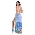 thumbnail image 3 of FORMRS Womens Long Sarong Beach Wrap Semi-Sheer Bikini Skirt Bathing Swimsuit Cover Up, Sea Window, 3 of 7