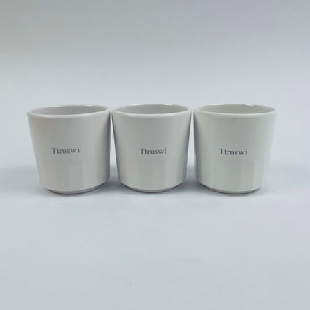 Ttruswi 125 ml Plastic Cups, Tea Cup, Drinking Cup, Set of 3