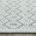 thumbnail image 4 of SAFAVIEH Montauk Corrine Geometric Cotton Runner Rug, Ivory/Light Blue, 2'3" x 7', 4 of 9