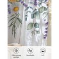 thumbnail image 6 of Sheer Curtains 72 Inches Long, Floral Eucalyptus Leaves Semi Sheer Curtains Light Filtering Window Treatment, Daisy Summer Botanical Watercolor Privacy Voile Drapes for Living Room 52x72 Inch, 6 of 7