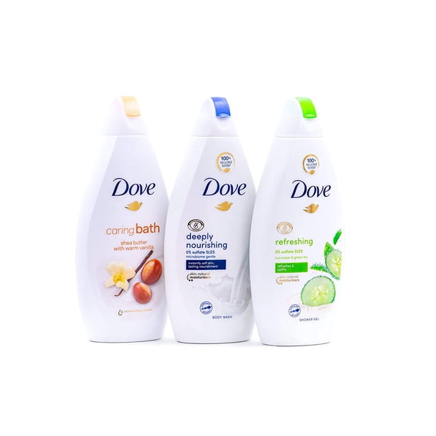 Dove Body Wash Variety Pack Shea Butter with Warm Vanilla, Deeply