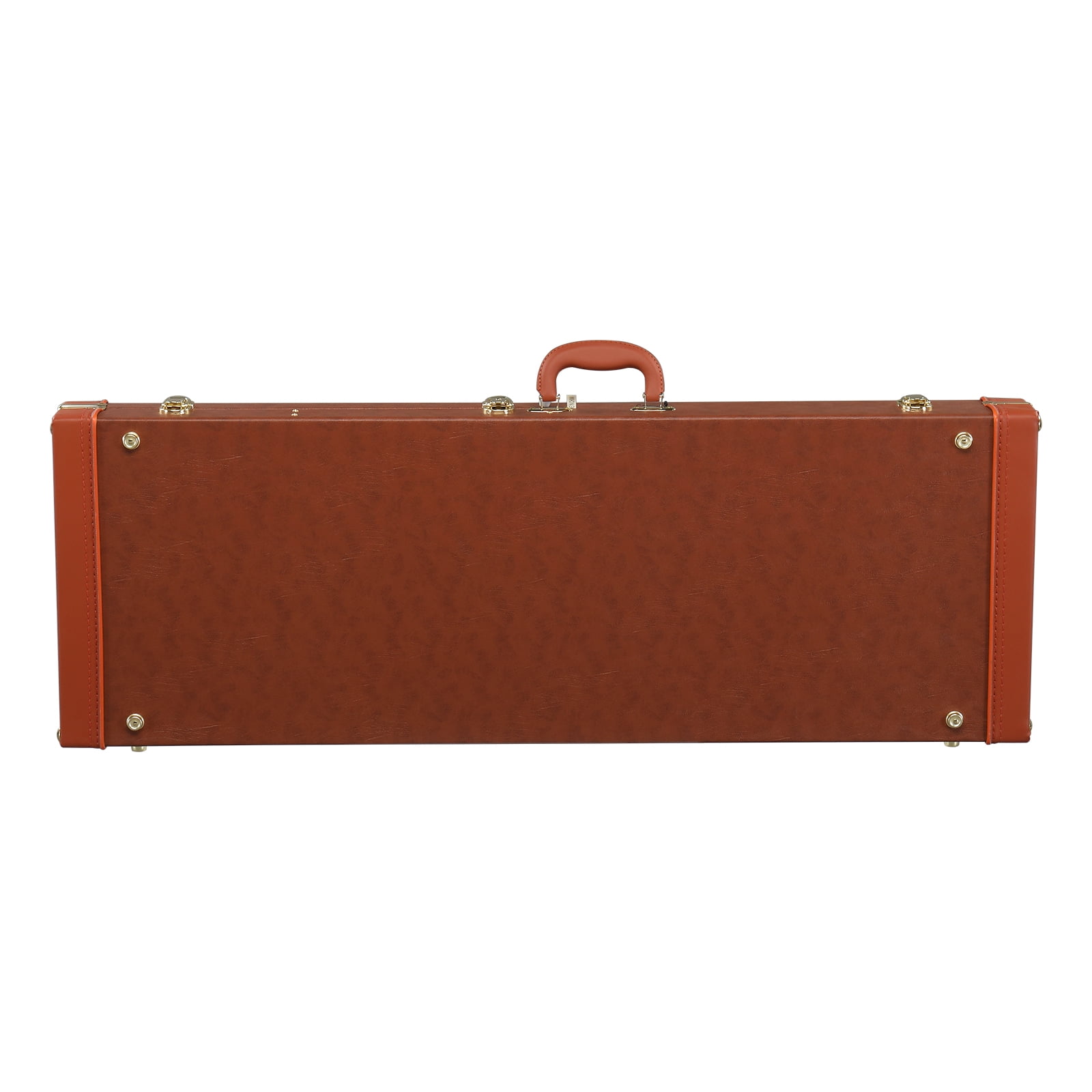 Electric Guitar Square PU Hard Case Fits ST TL Burning fire 170 Style Electric Guitar, Brown