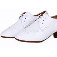 thumbnail image 3 of Zapatos de baile de cuero genuino para mujer, zapatos de baile latino para Salsa, suela suave, zapatos profesionales de Jazz y Tango para bailar, zapatillas de deporte para mujer, 3 of 5