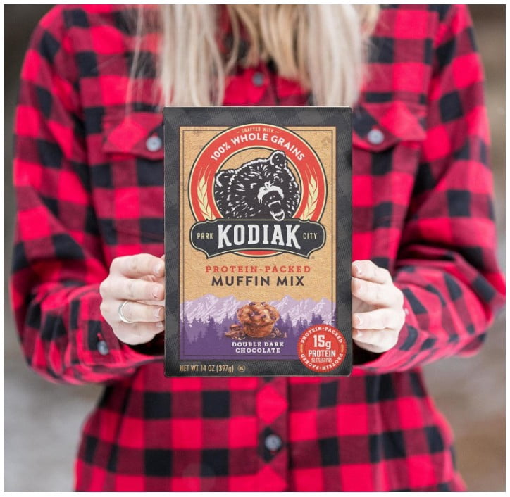Kodiak Protein Packed Muffin Mix, Double Dark Chocolate, 14 oz (Pack of 16)