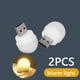 thumbnail image 1 of Lámpara de enchufe USB Computadora Carga de energía móvil Luz nocturna USB (2pcs-Warm), 1 of 9