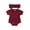 Wine Red, variant on Miaouyo Baby Girls Jumpsuit Set 0 3 6 9 12 18 Months Solid Color Ribbed Short Sleeve Romper with Bow Headband Summer Outfits