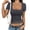 Dark Gray-#001, variant on Women Crop Top Lace Patchwork Square Neck Slim Fitted Short Sleeve T-Shirts Streetwear Cute Fashion Summer Short Shirt,Wine 2XL