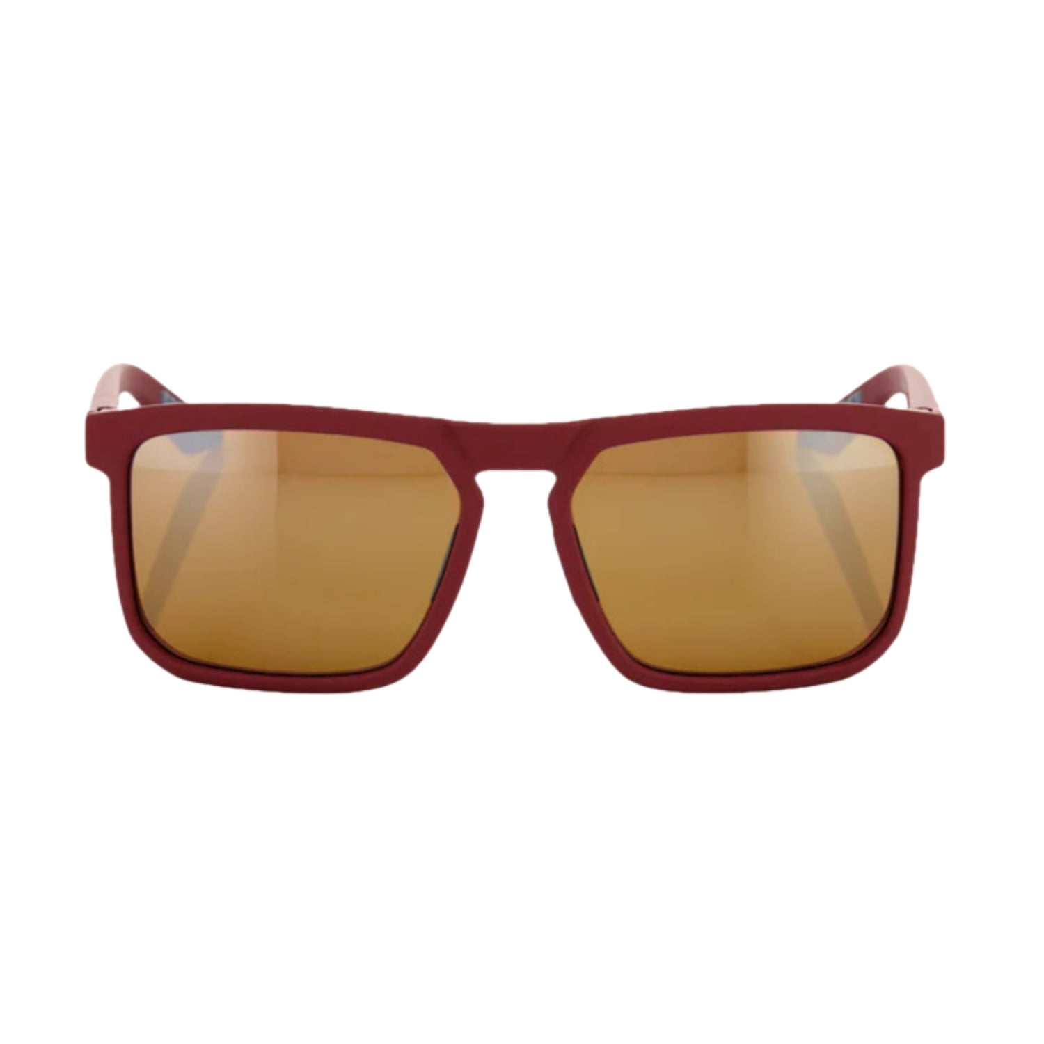 100 Percent Renshaw Non-Mirror Sunglasses with UV 400 Protection & TR90 Frame - Soft Tact Crimson Frame, Bronze Lens