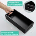 thumbnail image 4 of Cesta de baño negra - Cesta de papel higiénico de madera con asa para organizar - para encimera de tanque de baño, 4 of 4