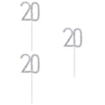 thumbnail image 6 of Hytrove Silver Alloy Cake Topper for Birthday Party 3Pcs 4.72 x 1.81 x 0.08 In, 6 of 8