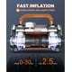 thumbnail image 2 of Compresor de aire inflador de neumáticos UUP 150 PSI 12 V DC con luz LED, 2 of 9
