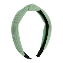 Unique Bargains Textured Cotton Knot Headband Soft Hairband for Women 1.3 Inch Height Green