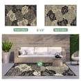 thumbnail image 3 of KUETH 6'x 9' Outdoor Rug Plastic Waterproof Outside Foldable Flower Mat UV Resistant Patio RV Deck Carpet,BLACK BEIGE, 3 of 6