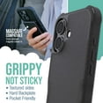 thumbnail image 2 of Smartish® iPhone 16 Protective Magnetic Case - Gripzilla Compatible with MagSafe [Rugged + Tough] Heavy Duty Grip Armored Slim Cover w/ Drop Tested Protection for Apple iPhone 16 - Black Tie Affair, 2 of 6
