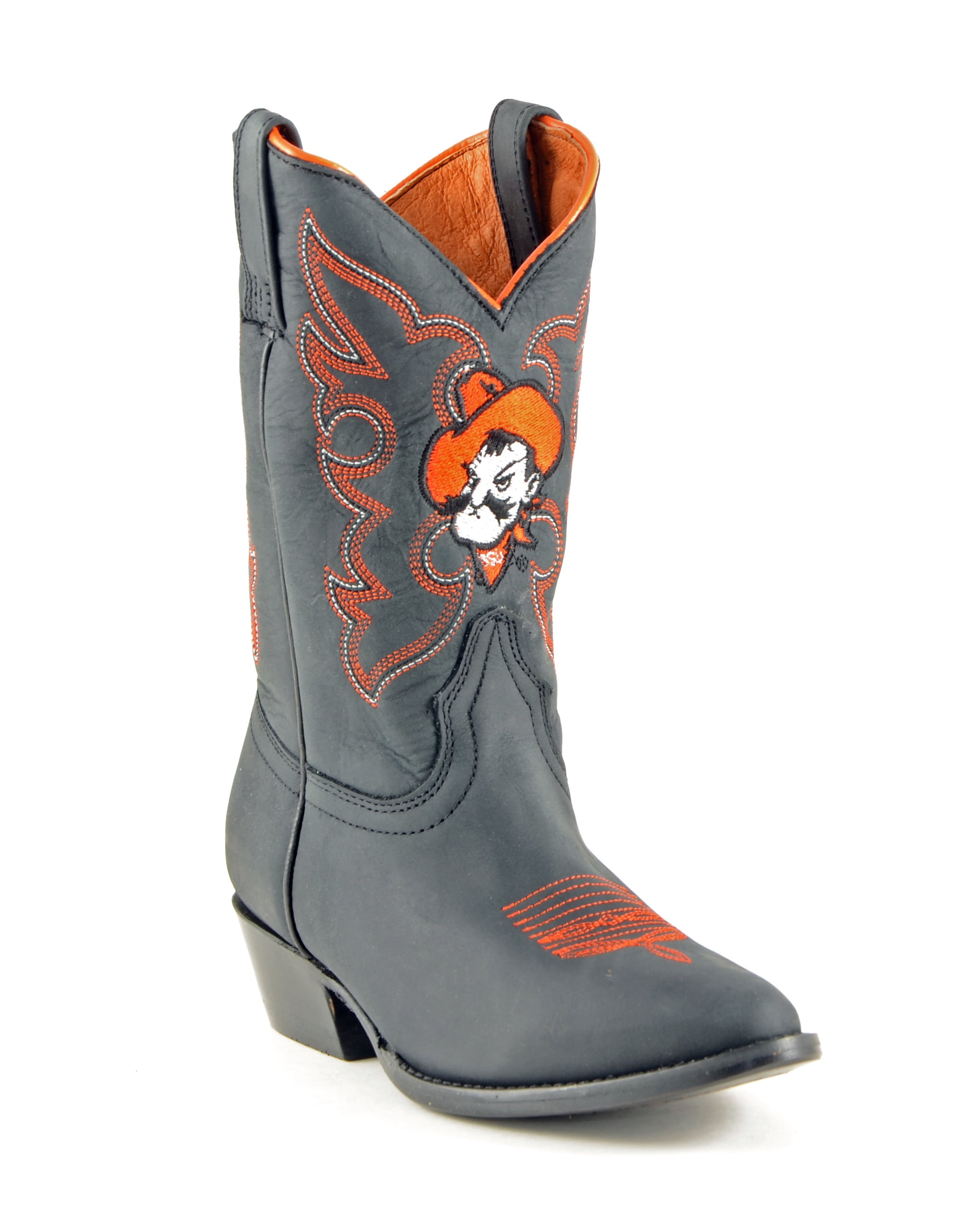 Gameday New Boys Honey Leather Oklahoma State Embroidered Cowboy Boots by GameDay Boots