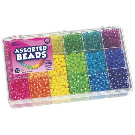 Sparkle Brights Pony Bead Box, 2,500 Pieces