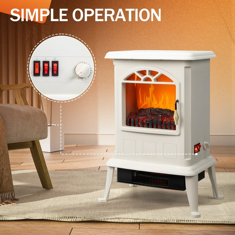 Zimtown 22.4”H Electric Fireplace Stove w/Realistic Flame Effect