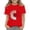 Red, variant on XIMIN Girls T Shirts Sunflower Graphic Tees Short Sleeve Crew Neck Cotton Loose Fit Funny Casual Summer Tops