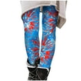 thumbnail image 4 of AherBiu Independence Day Yoga Leggings for Women Printed Stretchy Slim Workout Bottom Legging Pants, 4 of 5