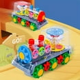 thumbnail image 6 of Train Engine Toy, Moving Transparent Gear System Electric Light and Sound Kids Train Engine Toy with, Musical Train Engine Bump Toddler Toys Birthday Gift for Kids Boys and Girls, 6 of 8