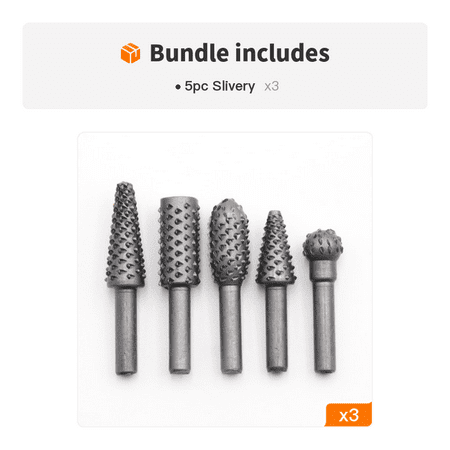 

5pcs Set Rotary Burr Set Durable Shank Rotary Pasp File Set For DIY Woodworking Drilling Engraving Polishing With 5 Popular Shapes