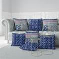 thumbnail image 6 of Bouquet Haven Throw Pillow with Removable Cover in Blue 18x18, 6 of 6