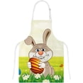 thumbnail image 4 of Dreamtimes Oven Mitts and Pot Holders with Chef Apron 3Pcs Set Easter Bunny Hunting Eggs Non Slip Heat Resistant Gloves for Baking Cooking BBQ, 4 of 7